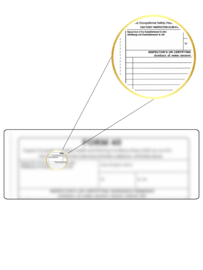 Form 40 Factory Inspector