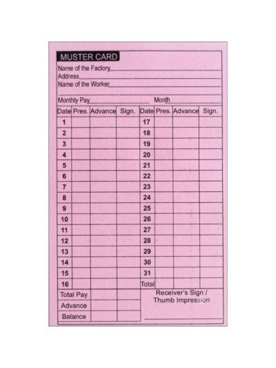 Muster Card Single